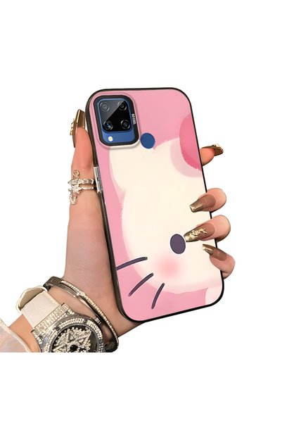 ucuc حافظة حماية للعدسات من السيليكون الصلب الأكريليكي المتوافق مع Realme C15...