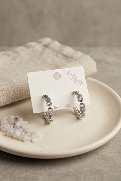 Generic Brand Silver Color Zircon Stone Messika Model Hoop Women's Earrings