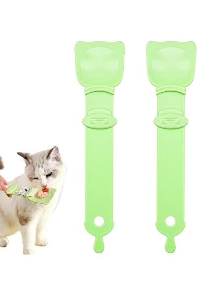EXCEFORE Cat Strip Feeder, 2 PCS Squeeze Spoon, Claw Shaped Food Can Spoon, M...