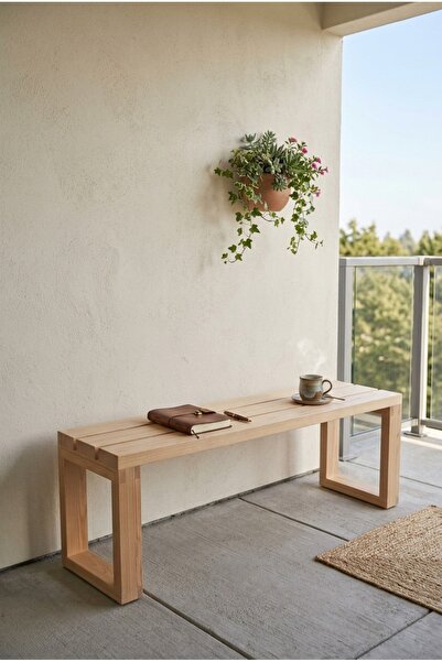 KAFKA AHŞAP Julie Bench Naturel Bank 30x100 Ham Ladin Ağacı