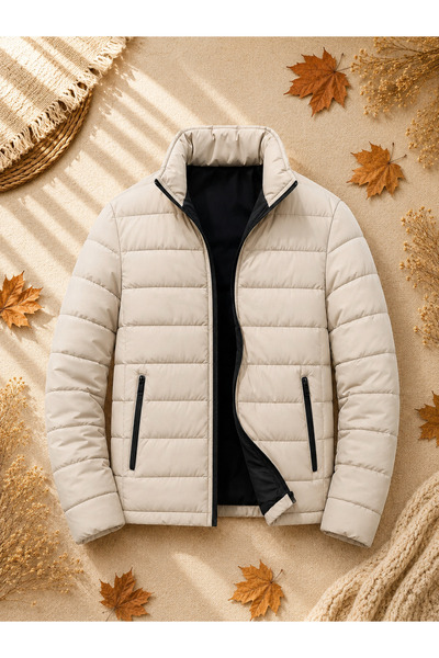 legends butik Muška prošivena jakna sa patentnim zatvaračem i dvostrukim džep...