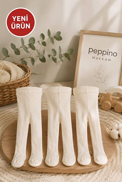 Peppino 3-Pack Girls' and Baby Girls' Cotton Solid Color Tights