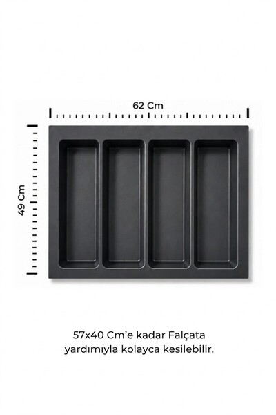 Bürke 62x49 cm Çekmece İçi Kepçelik Organizer kaşıklık( 55*40 Cm'e Kadar Kesi...