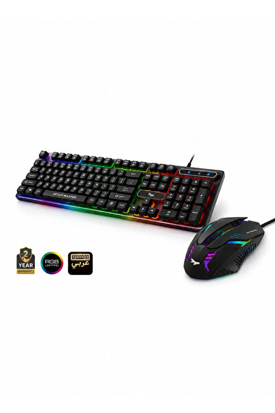 SETUP MASTER طقم قيمنق SK 120 (كيبورد + ماوس) من سيت اب ماستر | يدعم PC و PS5...