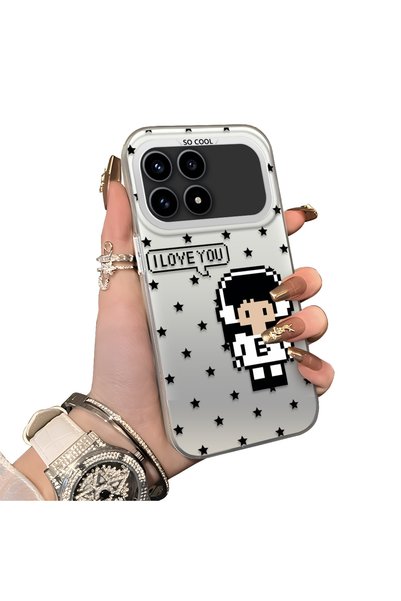 ucuc Xiaomi Poco F8 Pro 5g Compatible Hard Acrylic Back Silicone Edge Lens Pr...
