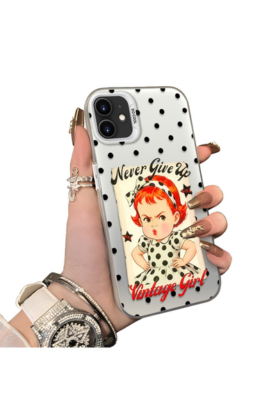 ucuc iPhone 11 Compatible Hard Acrylic Back Silicone Edge Lens Protection Case