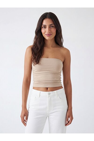 NOUX Straplez Bluz Crop