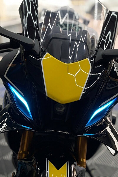 Banxtre Yamaha R7 için Hazır Kesim Tam Uyumlu Far Filmi Far Tasarım Sticker (...