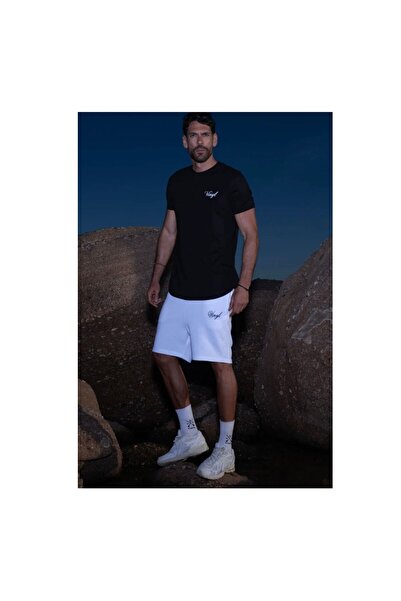 VINYL ART CLOTHING Βινυλικές Βερμούδες με κέντημα, χρώμα λευκό