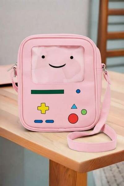 Karakedi Pink Bmo Adventure Time Unisex Side Bag
