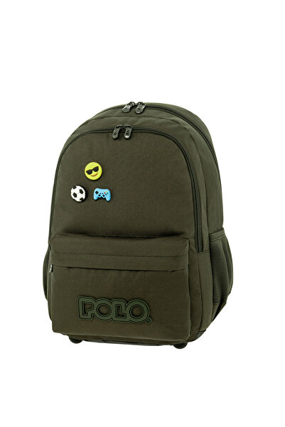 Polo Διπλό Κασκόλ  "Pins " Σχολική Τσάντα χακί 901059-6400 (2026)