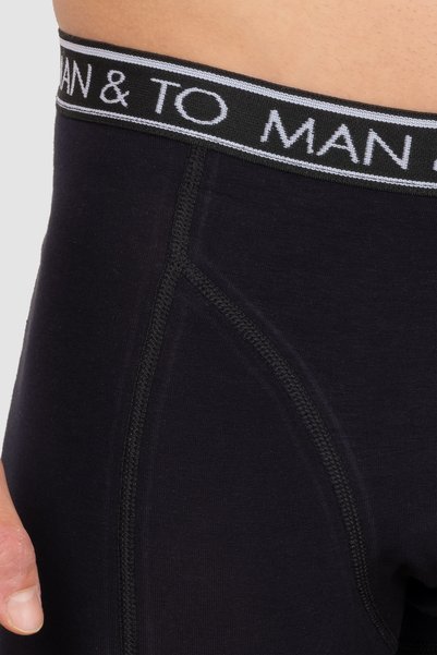 MAN&TO Men's Navy Blue Boxer 95% Cotton Lycra Breathable Flexible Comfortable Cut Single Piece