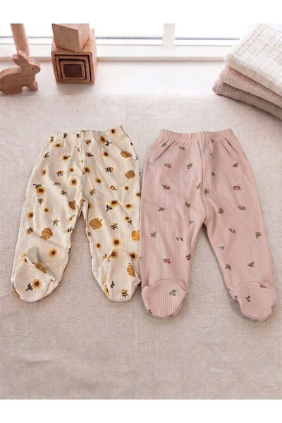 Victorino Set 2 perechi de pantaloni din bumbac cu botoșei 50-56cm