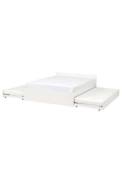 IKEA Çift Kişilik Karyola İskeleti 140x200 cm Beyaz Modern Ahşap Yatak Odası