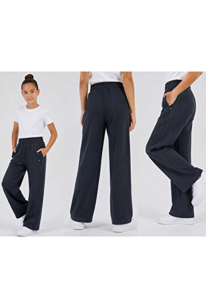 Joi Kids Kız Çocuk Geniş Paça (Wide-Leg) Eşofman Altı - Cepli ve Çakma (trok)...