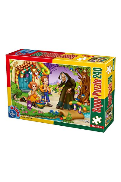 D-Toys Super puzzle Hansel și Gretel - 240 piese