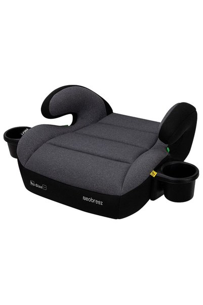 neobreez - FIRA i-Size Kids Booster Car Seat Group 2/3 With 2 Cup Holders - Grey-Black