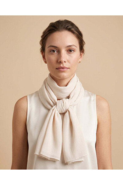 REDTAG Women Ivory Glittery Scarf
