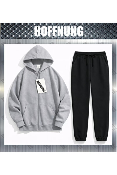 HOFFNUNG Unisex Casual Tracksuit Set Outdoor Full Zip
