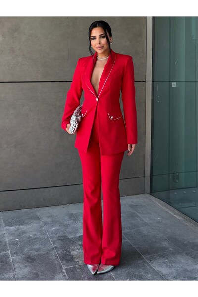 bykadriyeyılmaz Betina Classic Suit Red