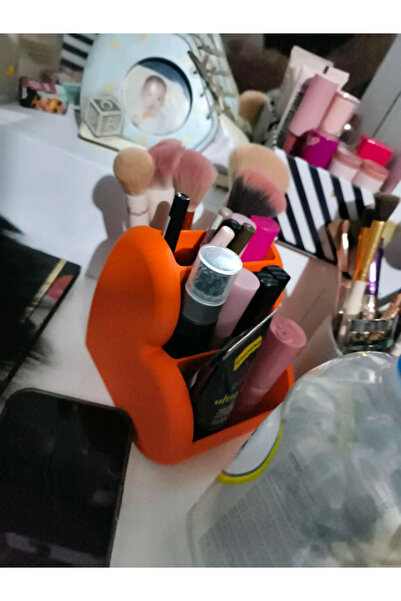 DU&ER Heart-Shaped Makeup Organizer Cosmetic Organizer Desktop Jewelry and Ac...