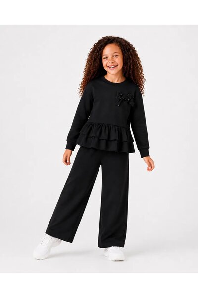 My Hanne Girl's Suit with Stone Bow Detail 32462