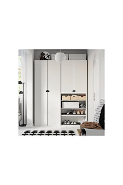 IKEA Modern Beyaz Bebek Çocuk Gardırop 160x42x200 cm İskandinav Tarzı Sağlam ...