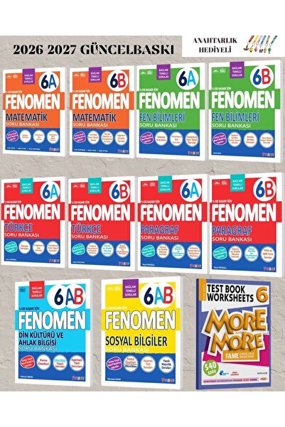 Fenomen Yayıncılık 6.SINIF SÜPER DOLU SET 2026 2027