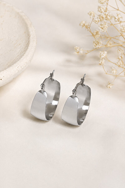Archhazel Jewelery Cutout Silver Hoop Earrings