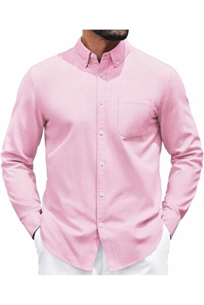 GENERAL Casual Shirt Long Sleeve Button down Shirts for Men Oxford Fabric Dre...