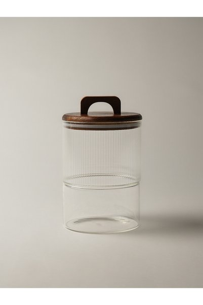 Minihol Arlo Akasya Kapaklı Cam Kavanoz (1600 ml)