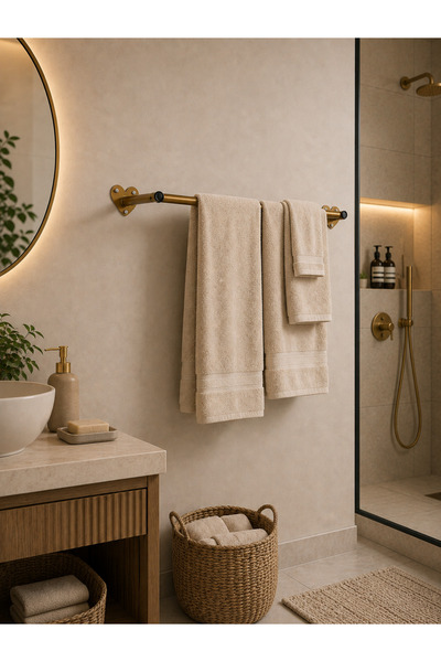 arvion home Modern Gold Duvara Monte Metal Havluluk Banyo Düzenleyici Dekorat...
