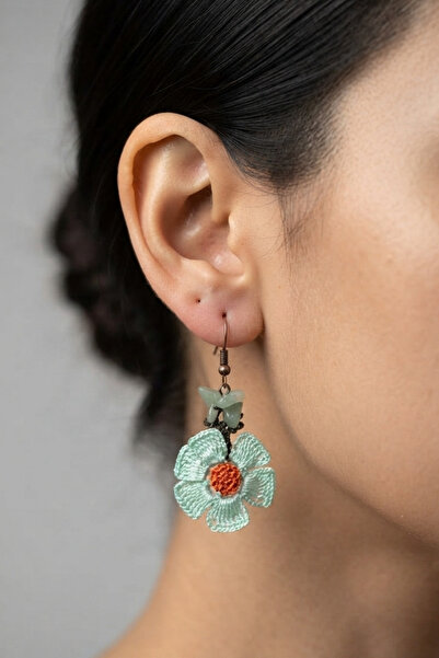 PETEK AKSESUAR Daisy Flower Oya Handmade Ethnic Bohemian Earrings