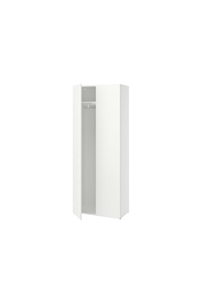 IKEA Modern Beyaz Bebek Çocuk Gardırop 80x42x200 cm İskandinav Tarzı Sağlam A...