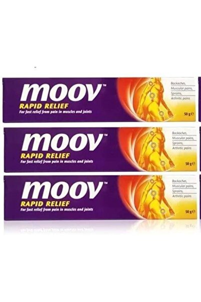 Moov كريم هندي لتسكين الألم بسرعة - 50 جرام، عبوة من 3 قطع