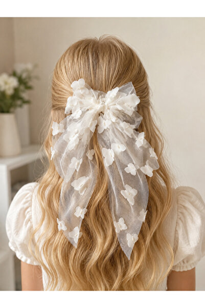 Ugly Duck Butterfly Tulle Bow Pins Buckle - White Std White