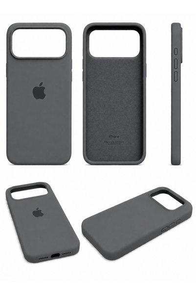 VR CREATIVE Apple iPhone 17 Pro Max Liquid Silicone Protective Case Cover with Microfiber Lining, Slim Shockproof Soft TPU Back Cover - Gray