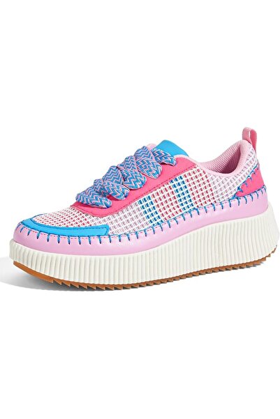 lucky step Lucky Step Women's Thick Sole Sneakers with Rhinestone Fashionable...