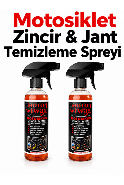 autowiwax MOTOWİWAX 2 Adet Motosiklet Zincir Jant Temizleme Spreyi 500 ml