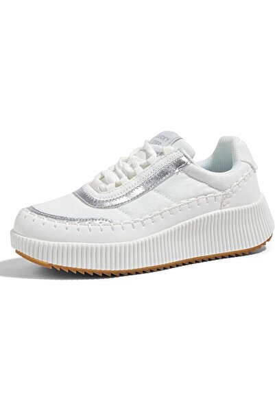 lucky step Lucky Step Women's Thick Sole Sneakers with Rhinestone Fashionable...