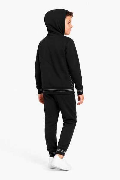 Generic Brand Printed Hoodie and Zippered Pockets Boys' Tracksuit Set