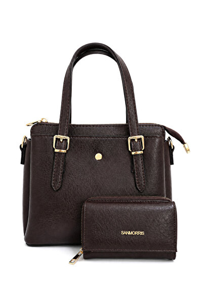Sanmorris Women's Stylish Handbag and Crossbody Bag & Wallet Set of Two