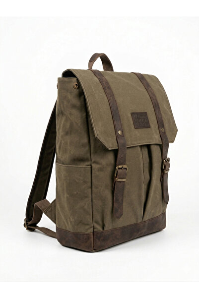 MANDOSİ Vintage Canvas Outdoor Backpack - Travel School Camping Daily Use – 7158