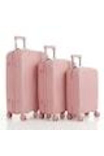 CASLON Set of 3 Polypropylene Travel Suitcases, 360° Double Wheels, TSA Combi...