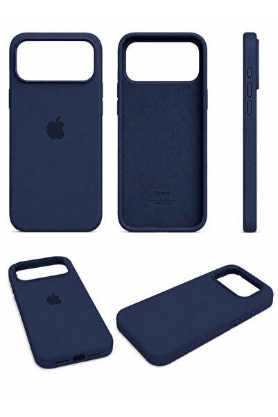 VR CREATIVE Apple iPhone 17 Pro Max Liquid Silicone Protective Case Cover with Microfiber Lining, Slim Shockproof Soft TPU Back Cover - Navy Blue