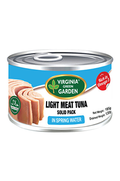 Virginia Green Garden Light Meat Tuna Solid Pack in Spring Water, 185g