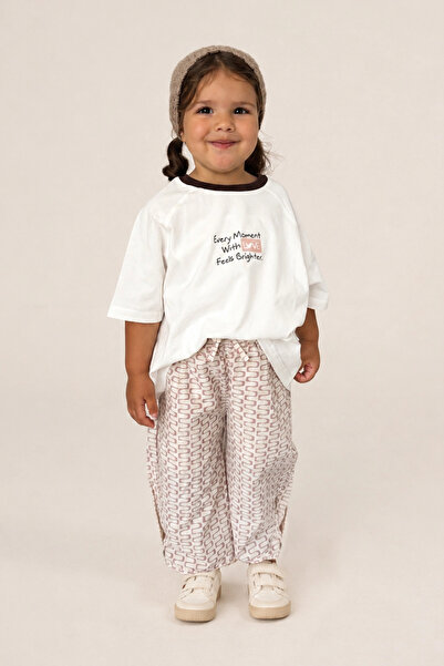 Mioma Kids Patterned Trousers Zigzag Powder Pink