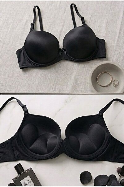 Lavint Homewear Sutien magic din silicon, negru, ultra push-up, cu susținere ...