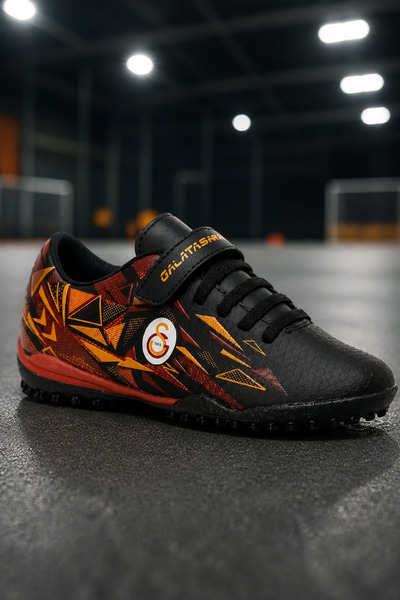 Galatasaray ST-7358 Pantofi de teren pentru băieți, negri, cu velcro