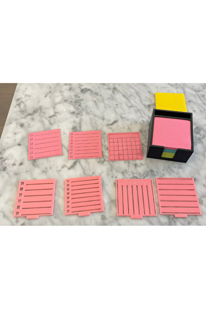 DU&ER Suport pentru bloc-note Post-it și set de 4 șabloane Organizator pentru...